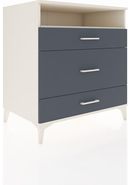 Kronos Şifonyer Tek Raflı 3 Çekmeceli 88X59X96 Aytaşı-Antrasit fiyatları