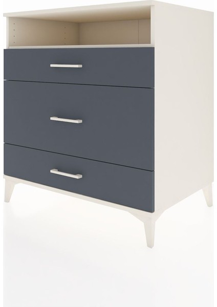 Kronos Şifonyer Tek Raflı 3 Çekmeceli 88X59X96 Aytaşı-Antrasit modelleri