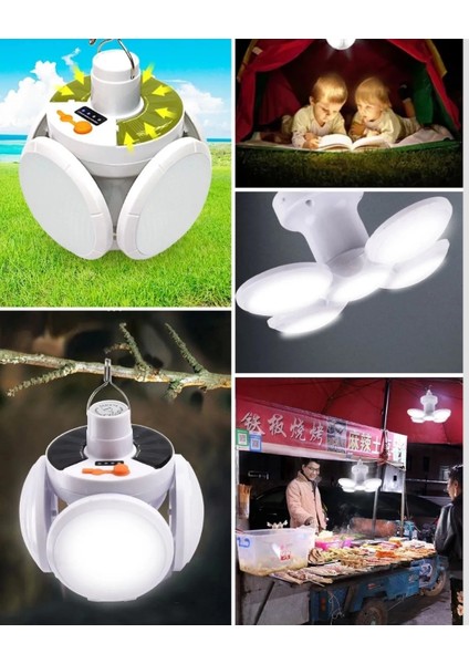 Solar ve USB Şarjlı Su Geçirmez Katlanabilir LED Lamba fırsatları