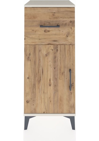 Hyperion Komodin Tek Raflı Tek Çekmeceli Tek Kapaklı 44X44X106 Aytaşı-Çam