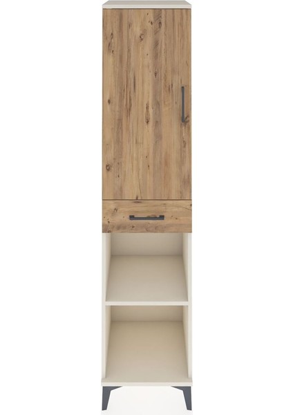 Hyperion Dolap 4 Raflı Tek Çekmeceli Tek Kapaklı 44X44X195 Aytaşı-Çam