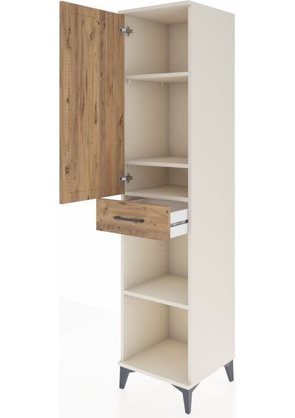 Hyperion Dolap 4 Raflı Tek Çekmeceli Tek Kapaklı 44X44X195 Aytaşı-Çam fırsatları