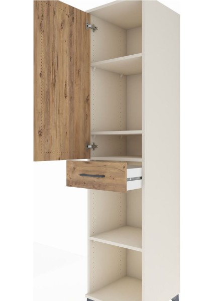 Hyperion Dolap 4 Raflı Tek Çekmeceli Tek Kapaklı 44X44X195 Aytaşı-Çam indirimleri