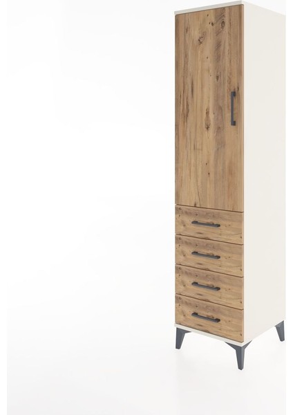 Hyperion Dolap 2 Raflı 4 Çekmeceli Tek Kapaklı 44X44X182 Aytaşı-Çam modelleri