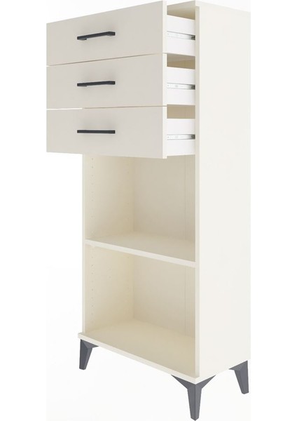 Arges Dolap Tek Raflı 3 Çekmeceli 60X30X134 Aytaşı-Aytaşı fırsatları