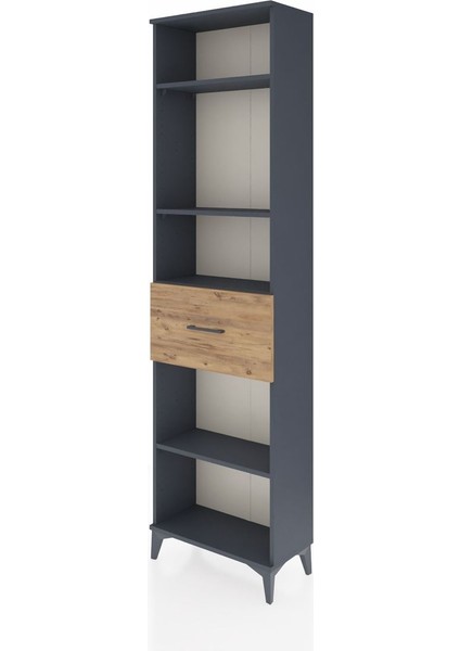 Arges Dolap 4 Raflı Tek Çekmeceli 60X30X221 Antrasit-Çam modelleri