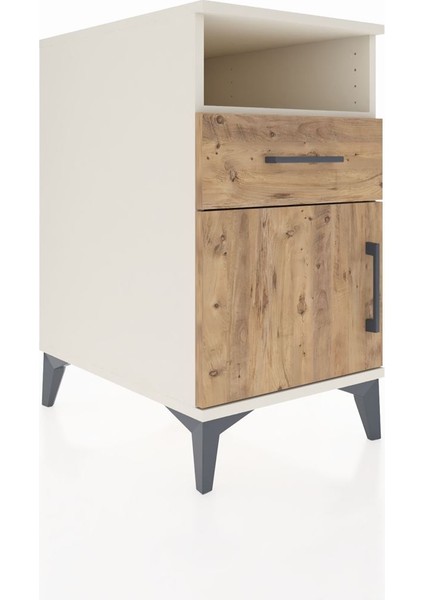 Kronos Komodin Tek Raflı Tek Çekmeceli Tek Kapaklı 44X59X80 Aytaşı-Çam fiyatları