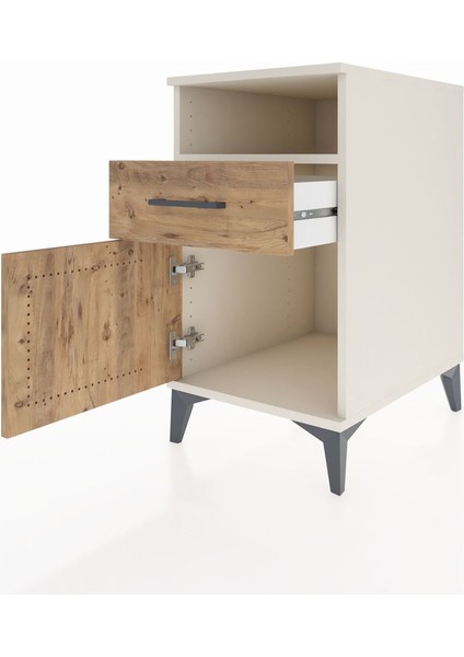 Kronos Komodin Tek Raflı Tek Çekmeceli Tek Kapaklı 44X59X80 Aytaşı-Çam fırsatları