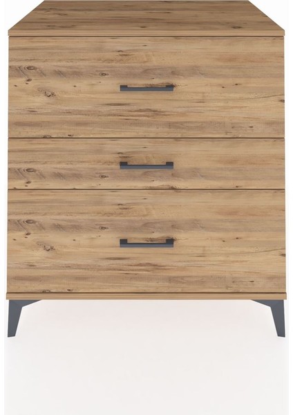 Kronos Şifonyer 3 Çekmeceli 88X59X96 Çam-Çam