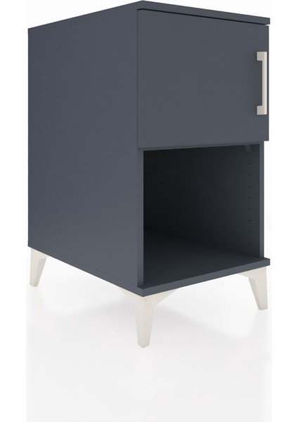 Kronos Komodin 2 Raflı Tek Kapaklı 44X59X80 Antrasit-Antrasit fiyatları