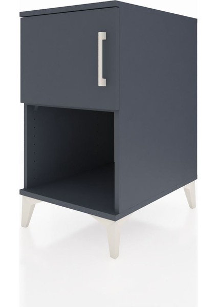 Kronos Komodin 2 Raflı Tek Kapaklı 44X59X80 Antrasit-Antrasit modelleri