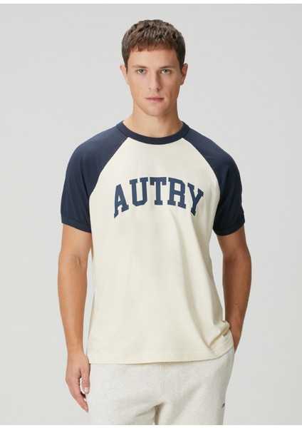 Beyaz Logo Baskılı T-Shirt