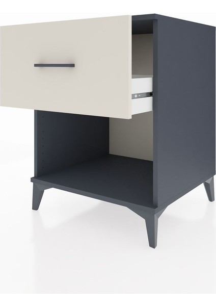 Kronos Komodin Tek Çekmeceli 60X59X80 Antrasit-Aytaşı fırsatları