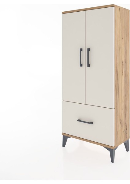 Hyperion Dolap 2 Raflı Tek Çekmeceli 2 Kapaklı 60X44X134 Çam-Aytaşı modelleri