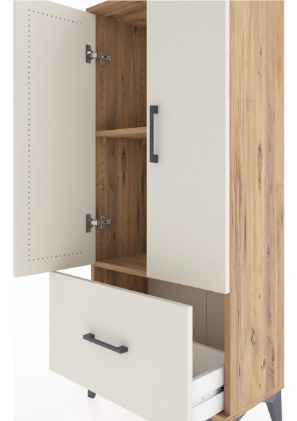 Hyperion Dolap 2 Raflı Tek Çekmeceli 2 Kapaklı 60X44X134 Çam-Aytaşı indirimleri