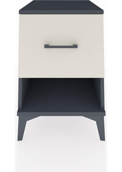 Kronos Komodin Tek Çekmeceli 44X59X64 Antrasit-Aytaşı