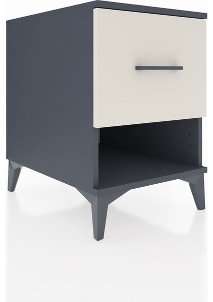 Kronos Komodin Tek Çekmeceli 44X59X64 Antrasit-Aytaşı fiyatları