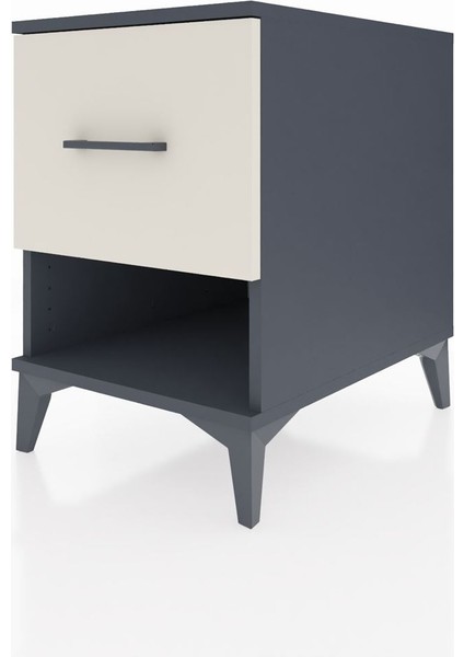 Kronos Komodin Tek Çekmeceli 44X59X64 Antrasit-Aytaşı modelleri