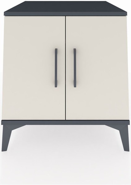 Kronos Komodin 2 Raflı 2 Kapaklı 60X59X64 Antrasit-Aytaşı fiyatları