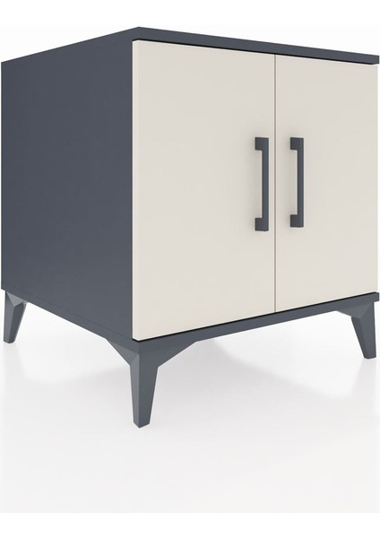 Kronos Komodin 2 Raflı 2 Kapaklı 60X59X64 Antrasit-Aytaşı modelleri