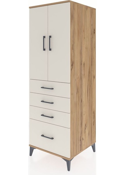 Kronos Dolap 2 Raflı 4 Çekmeceli 2 Kapaklı 60X59X182 Çam-Aytaşı modelleri