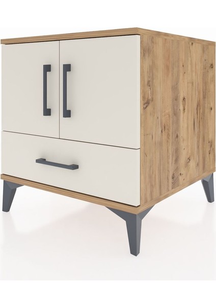 Kronos Komodin 2 Raflı Tek Çekmeceli 2 Kapaklı 60X59X64 Çam-Aytaşı indirimleri
