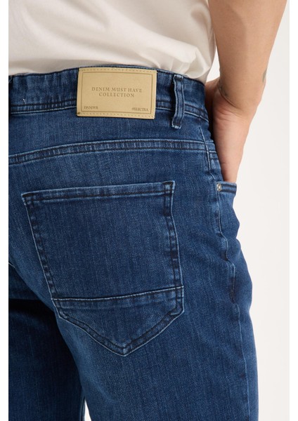 Erkek Regular Likralı Esnek Kot Pantolon Jean - %98 Pamuk %2 Lycra fiyatları