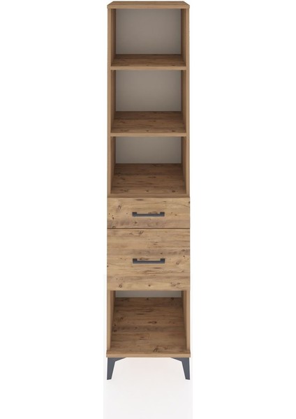 Hyperion Dolap 3 Raflı 2 Çekmeceli 44X44X195 Çam-Çam