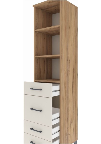Hyperion Dolap 3 Raflı 4 Çekmeceli 44X44X195 Çam-Aytaşı indirimleri