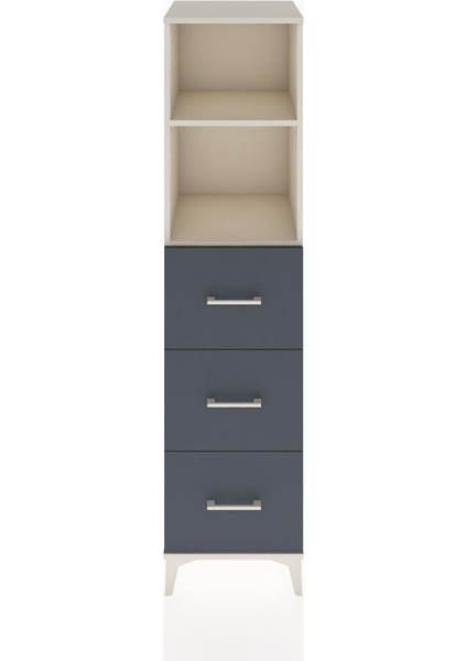 Hyperion Dolap 2 Raflı 3 Çekmeceli 44X44X182 Aytaşı-Antrasit