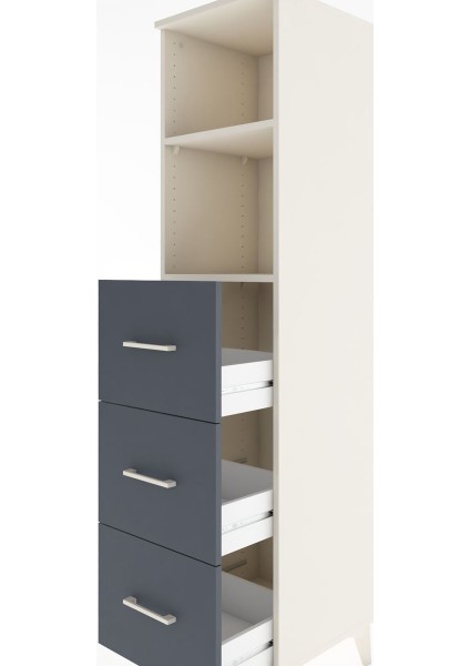 Hyperion Dolap 2 Raflı 3 Çekmeceli 44X44X182 Aytaşı-Antrasit indirimleri