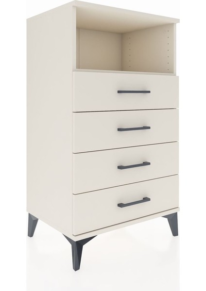 Hyperion Komodin Tek Raflı 4 Çekmeceli 60X44X106 Aytaşı-Aytaşı fiyatları