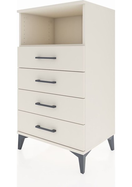 Hyperion Komodin Tek Raflı 4 Çekmeceli 60X44X106 Aytaşı-Aytaşı modelleri