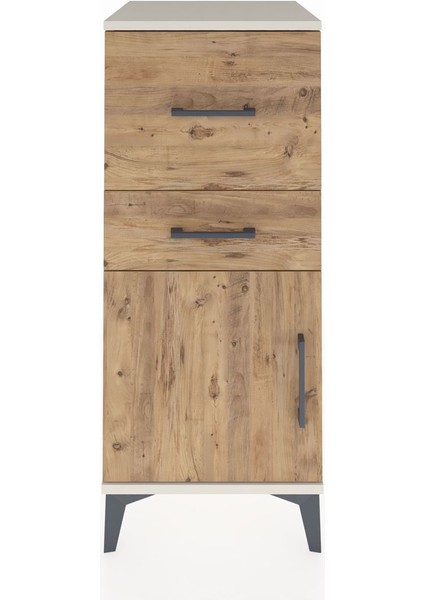 Hyperion Komodin 2 Çekmeceli Tek Kapaklı 44X44X106 Aytaşı-Çam