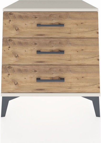 Kronos Komodin 3 Çekmeceli 60X59X64 Aytaşı-Çam