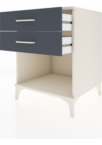 Kronos Komodin 2 Çekmeceli 60X59X80 Aytaşı-Antrasit fırsatları