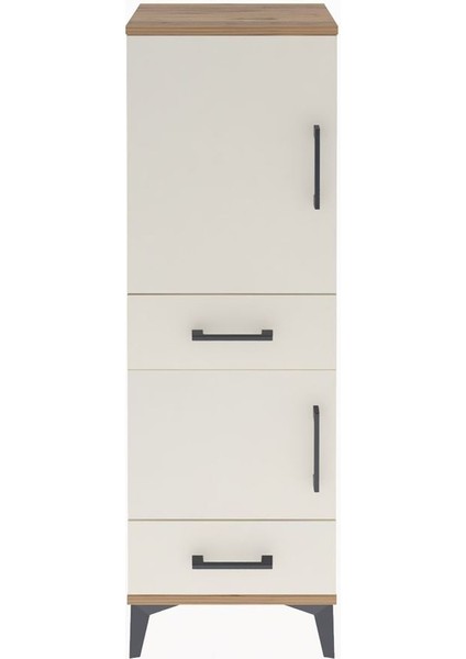 Arges Dolap 3 Raflı 2 Çekmeceli 2 Kapaklı 44X30X134 Çam-Aytaşı
