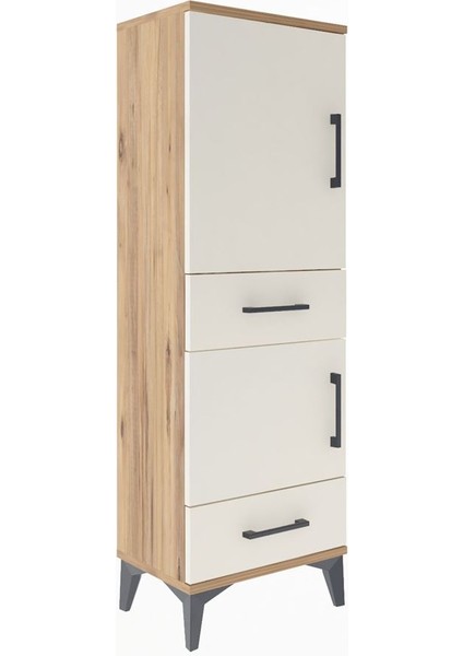 Arges Dolap 3 Raflı 2 Çekmeceli 2 Kapaklı 44X30X134 Çam-Aytaşı fiyatları