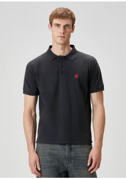 Siyah Polo Yaka T-Shirt