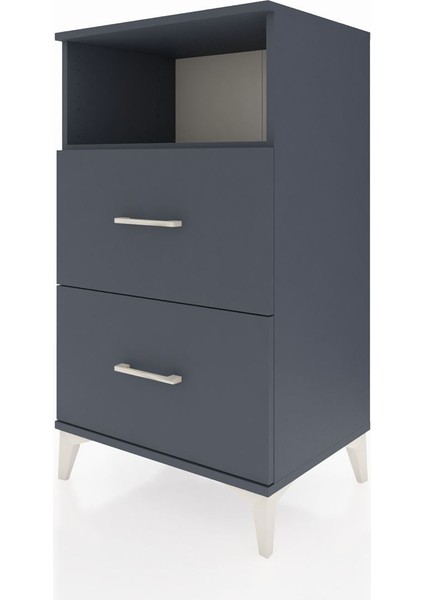 Hyperion Komodin Tek Raflı 2 Çekmeceli 60X44X106 Antrasit-Antrasit modelleri