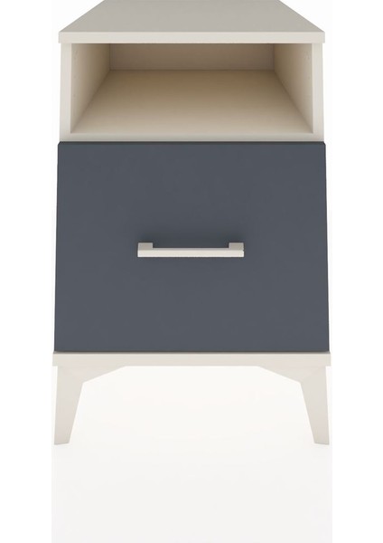 Kronos Komodin Tek Raflı Tek Çekmeceli 44X59X64 Aytaşı-Antrasit