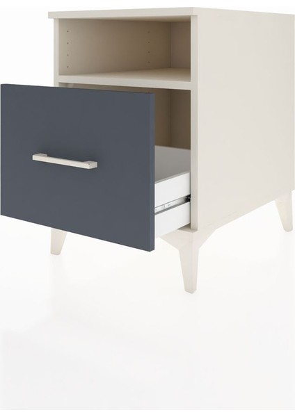 Kronos Komodin Tek Raflı Tek Çekmeceli 44X59X64 Aytaşı-Antrasit fırsatları