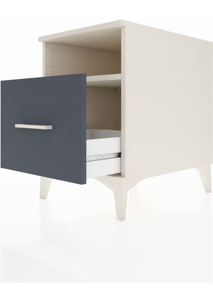 Kronos Komodin Tek Raflı Tek Çekmeceli 44X59X64 Aytaşı-Antrasit indirimleri