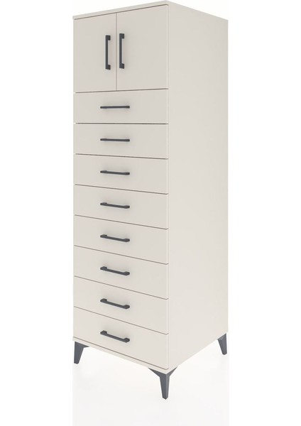 Kronos Dolap Tek Raflı 8 Çekmeceli 2 Kapaklı 60X59X182 Aytaşı-Aytaşı modelleri