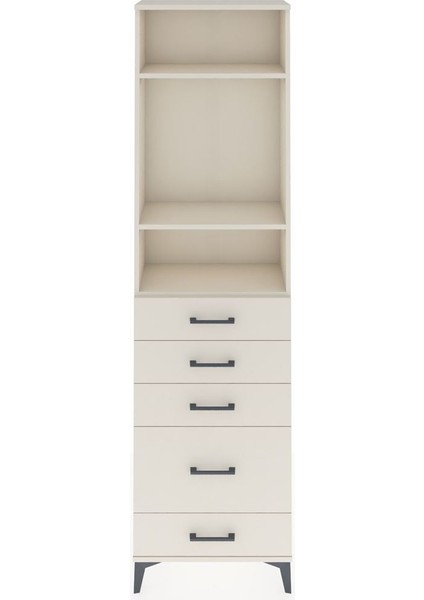 Arges Dolap 3 Raflı 5 Çekmeceli 60X30X221 Aytaşı-Aytaşı