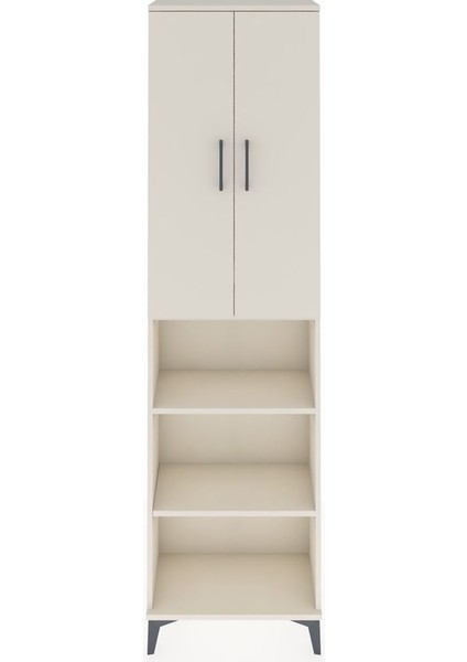 Arges Dolap 3 Raflı 2 Kapaklı Tek Askılı 60X30X221 Aytaşı-Aytaşı