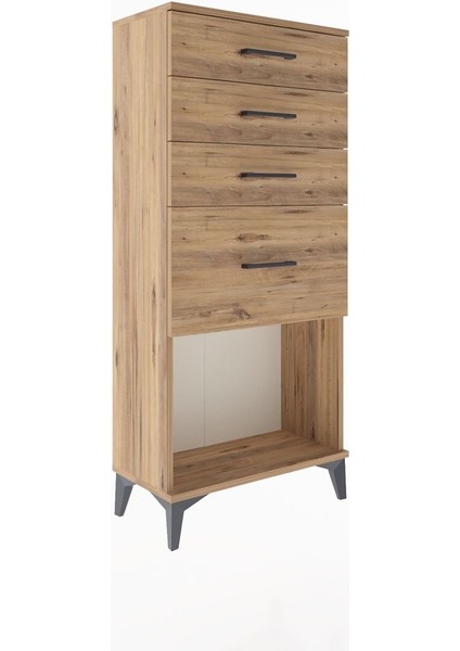 Arges Dolap 4 Çekmeceli 60X30X134 Çam-Çam fiyatları