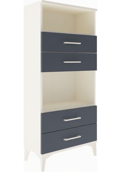 Arges Dolap 2 Raflı 4 Çekmeceli 60X30X134 Aytaşı-Antrasit fiyatları