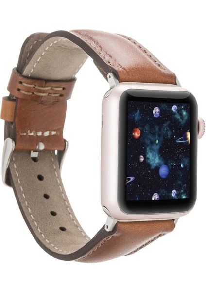 Apple Watch Uyumlu Deri Kordon 42-44-45MM RST2EF Taba indirimleri