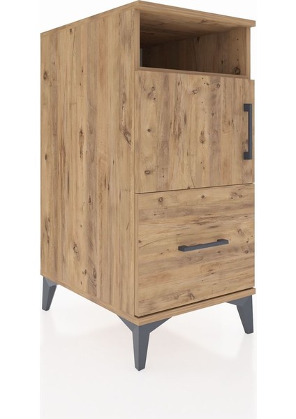 Kronos Komodin 2 Raflı Tek Çekmeceli Tek Kapaklı 44X59X96 Çam-Çam fiyatları